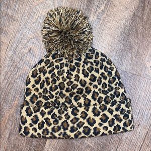 Cheetah beanie never worn